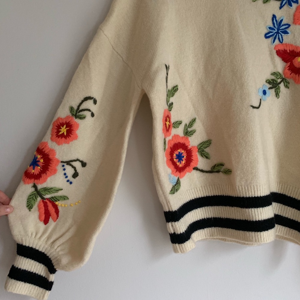 Harlyn Anthropologie gardenstripe pullover sweater - Picture 4 of 7